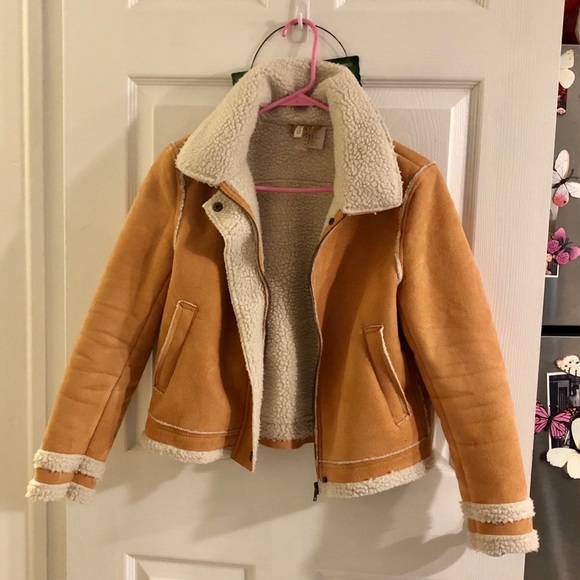 tan sherpa jacket